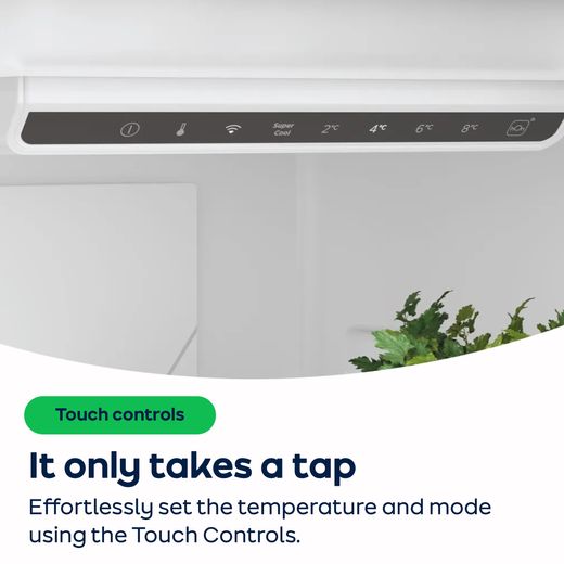 Hoover H-COMBI 300 60/40 Total No Frost Fridge Freezer - Stainless Steel Effect - AO Annotation - Touch Controls